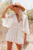 White Lace Long Sleeve Dress